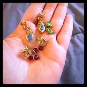 🍒Colorful gold earring bundle!